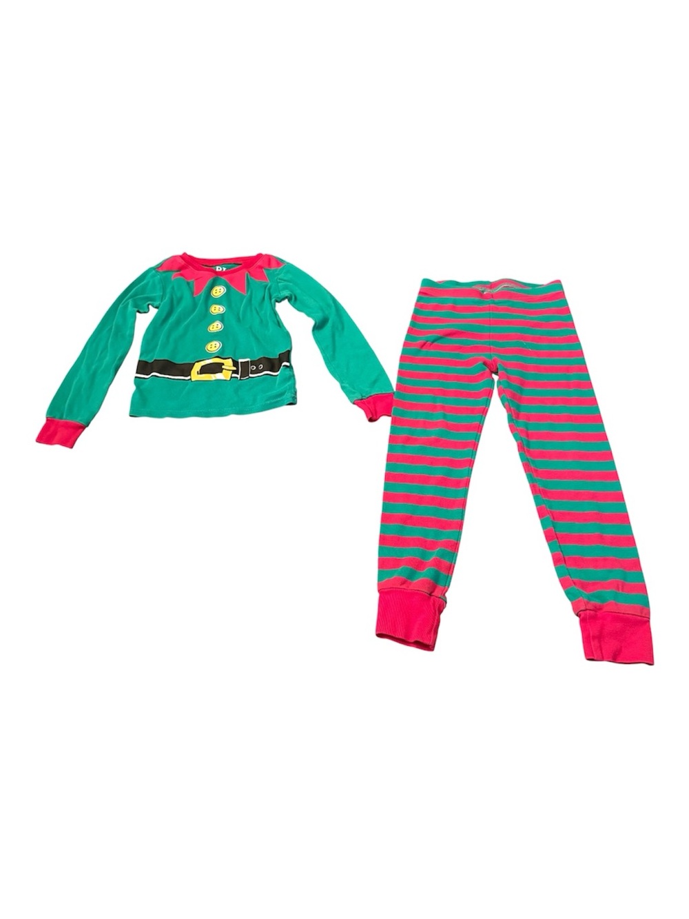 PJ Place Christmas Elf Pajamas Size 6 Cotton Snug Fit Set